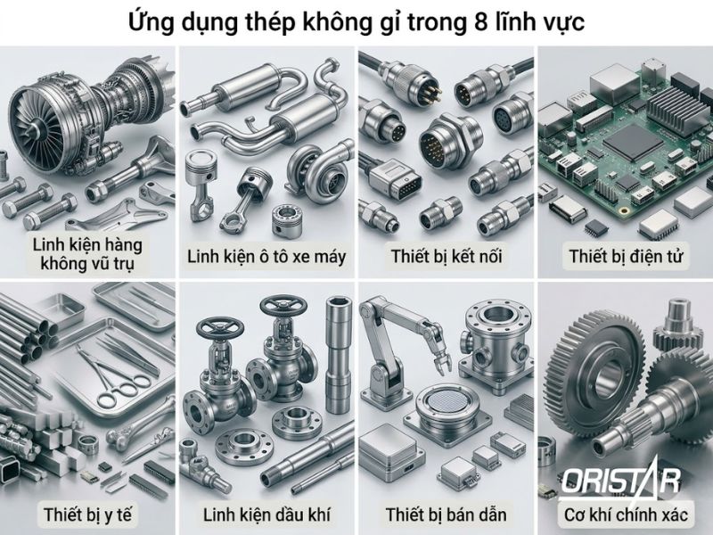 Ứng dụng thép không gỉ theo ngành